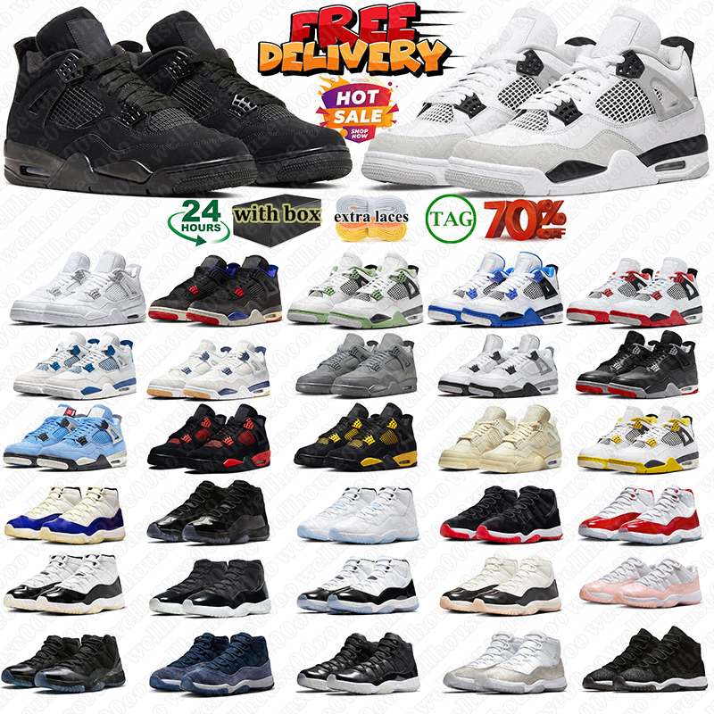 With Box Basketball Shoes Designer Shoes for Men Women Black White Thunder Pink Military Blue Cool Grey Mens Womens Outdoor Sneaker