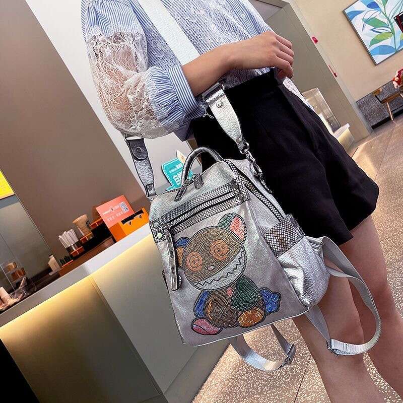 Backpack Shoulder for Women New Trendy Large Capacity Women's Backpack Versatile Leisure Hot Diamond Travel Bag