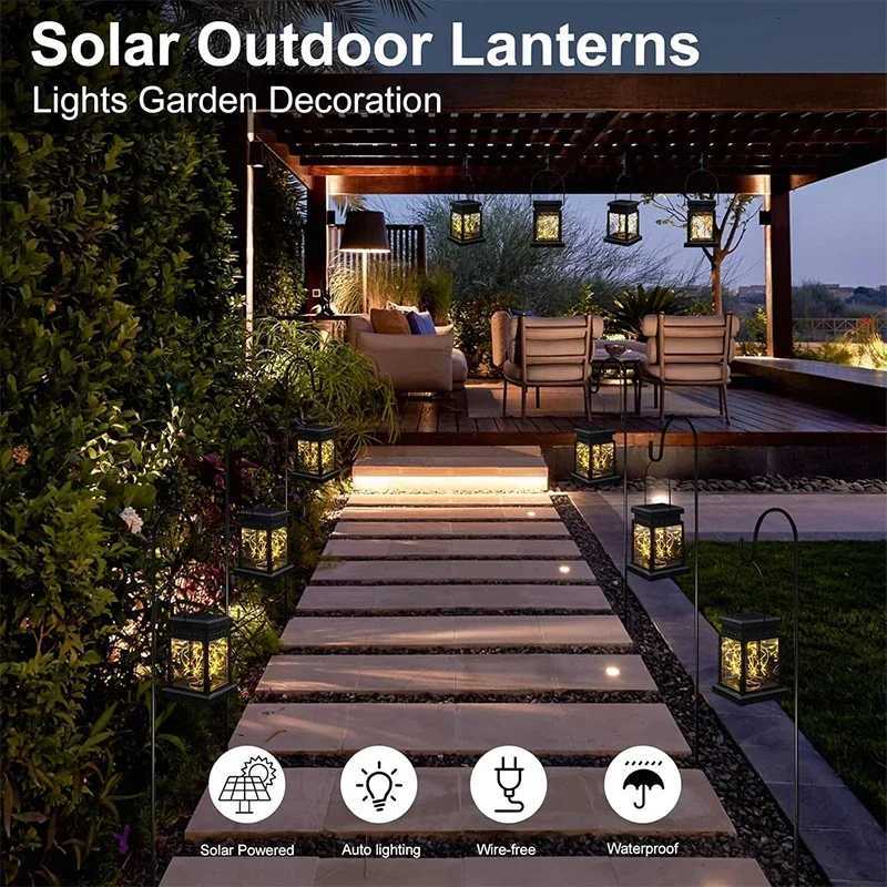 13Pack Solar Lights Outdoor Hanging Lanterns Waterproof LED String Lamp For Garden Table Party Decorative Patio Yard Lawn M251113