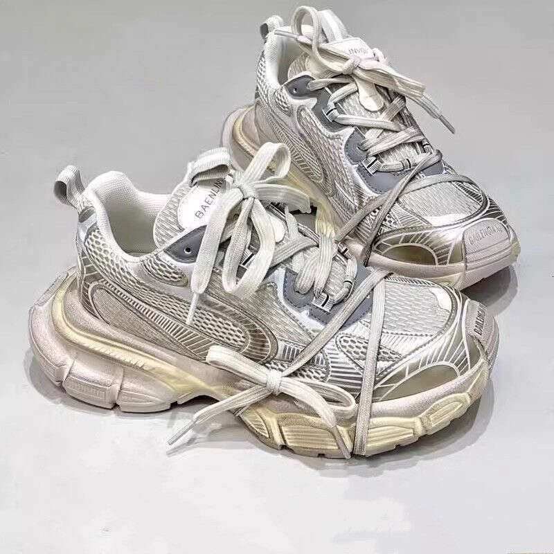 2025 Spring New Fashion Show Dirty Dad Shoes Ins Trend Retro Distressed Thick-Soled Street Style Sneakers for Women