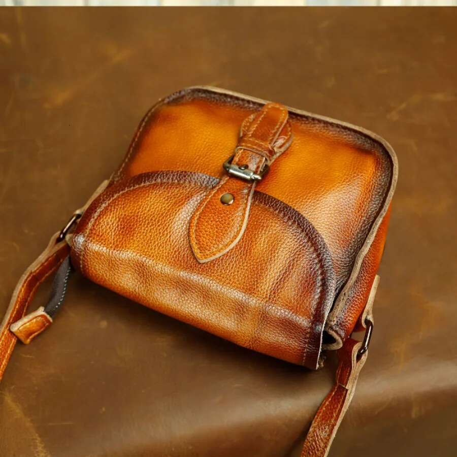Fashion Women Crossbody Casual Genuine Leather Female Messenger Bag Vintage Girl Small Bags Zipper Shoulder Handbags Clutch