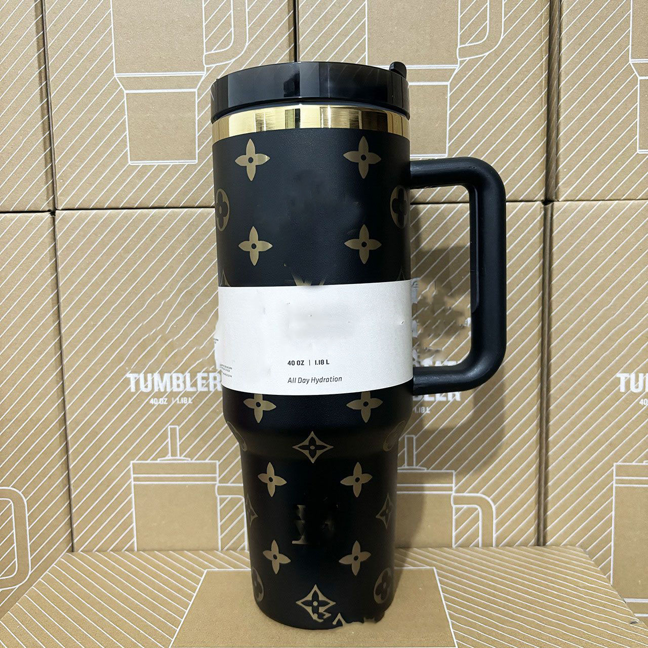 Fashion Hot Sale Water Bottle 40oz Stainless Steel Handle Lid and Straw Insulated Cup Christmas Birthday Gift With Logo