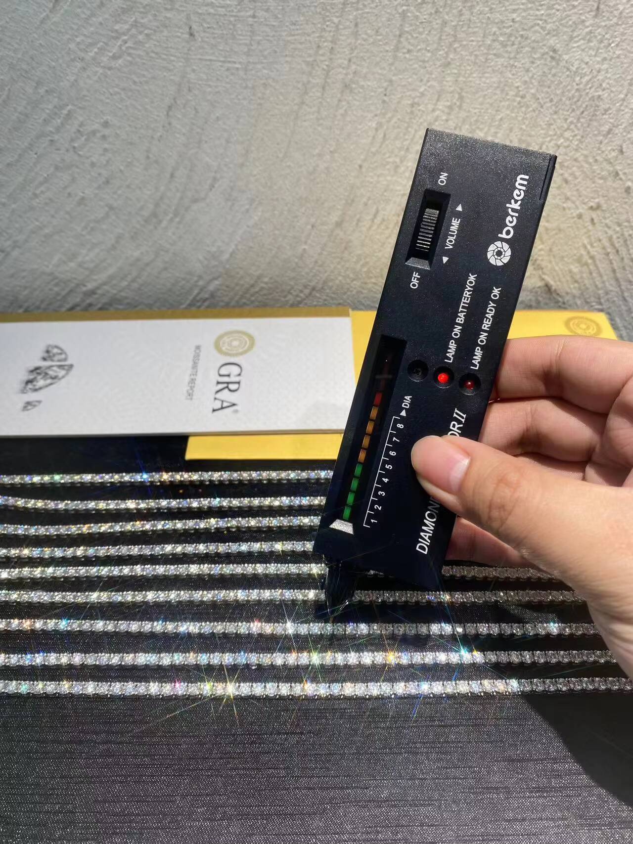 Wholesale Moissante Tennis Chain Bracelet Popular 925 Silver Bracelet Unisex Hiphop Tennis Chain Moissanite Jewelry White GRA