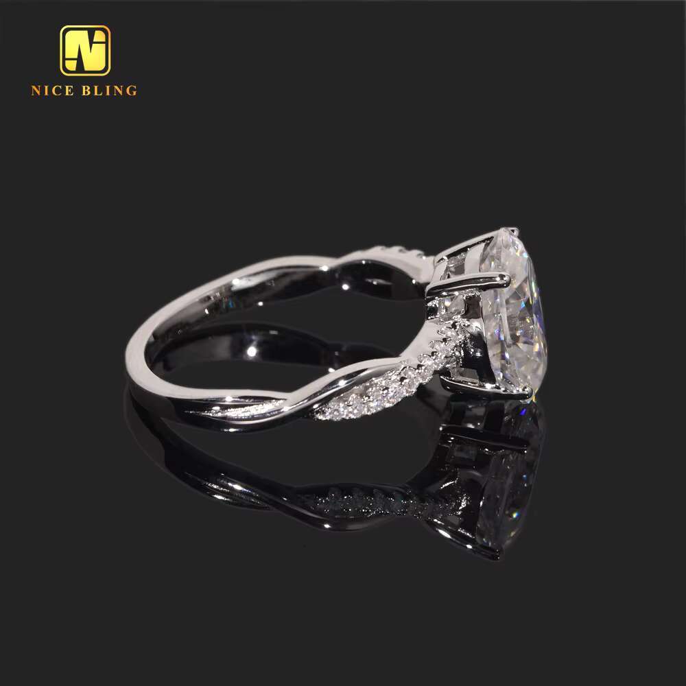 Factory Price Wedding Ring VVS Moissanite Diamond Fine Jewelry Oval Cut 925 Sterling Silver Rings Engagement Ring for Women