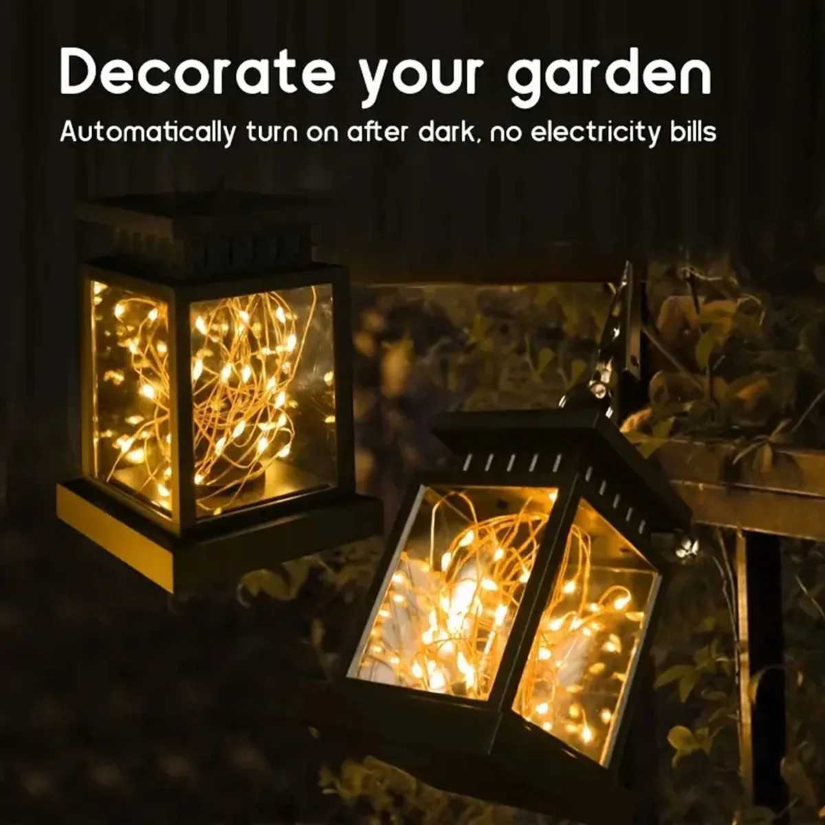 1pc Solar Star Copper Wire Palace Lantern Lamp Waterproof Outdoor Decorative Lights For Courtyard Garden Villa Terrace Courtyard M251113