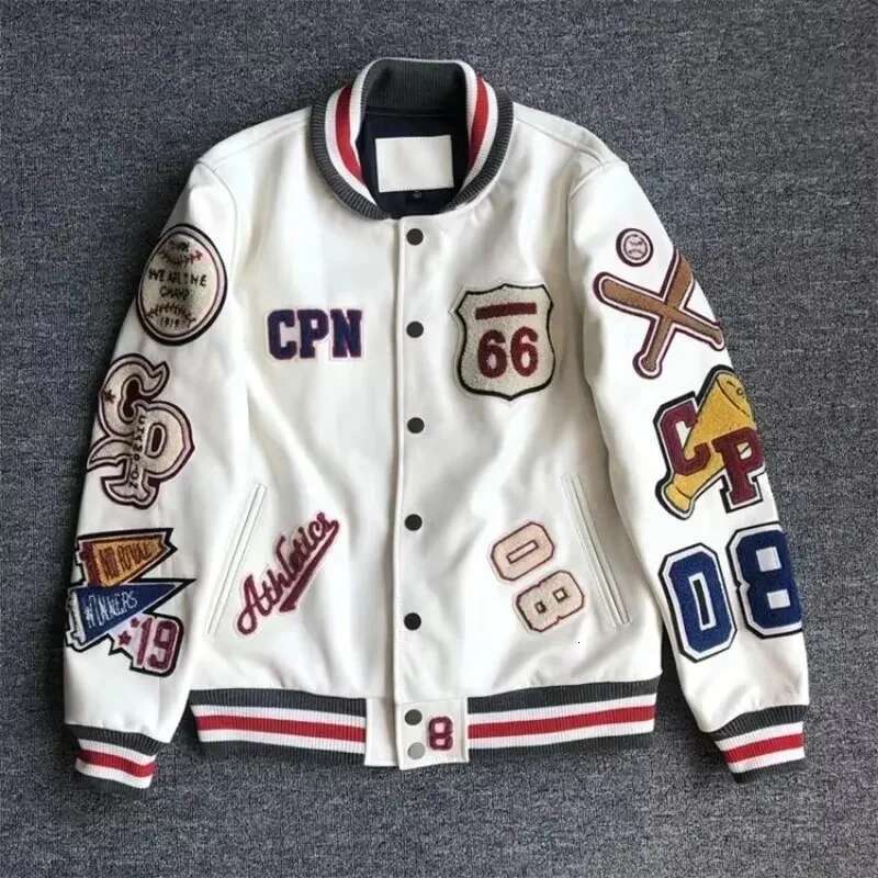 American Retro Baseball Uniform for Men and Women Street Hip-Hop Multi-Letter Embroidery High Quality Loose Y2K Jacket, New