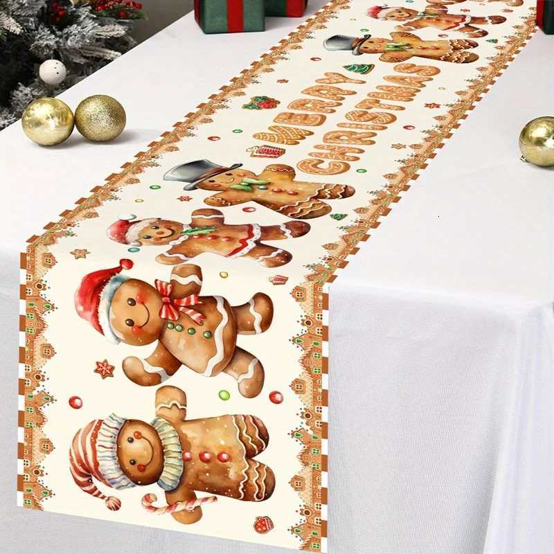Christmas VIKAMA Christmas Gingerbread Man Table Flag Holiday Gathering Childrens Room Decor Christmas Party Decorations Y251113
