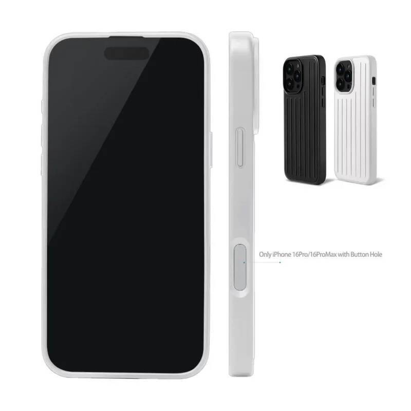 Fashion 3D Corrugated Stripe Stylish Busine Lage Phone Case for IPhone 17 Pro Max 16 15 14 13 Hard Shockproof Bumper Cover