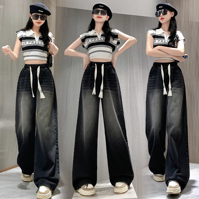 High Elastic Wasit Plus Size Jeans For Women Autumn Arrival Full Length Black Jeans Woman Streetwear Casual Denim Pants 250410