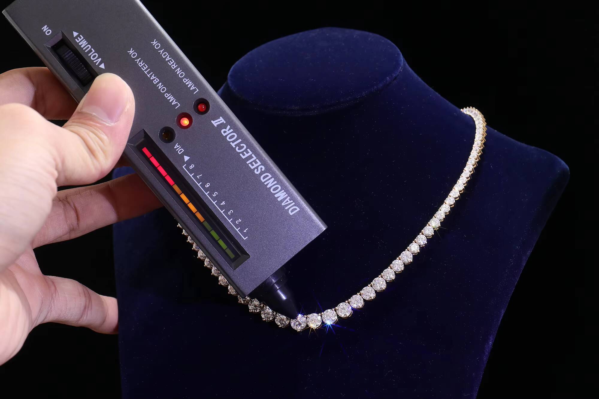 Iced Jewelry Classic Colored 14k Yellow Gold Misstate Tennis Chain Tennis Charm Hip Hop Tennis Necklace and Bracelet for Gift