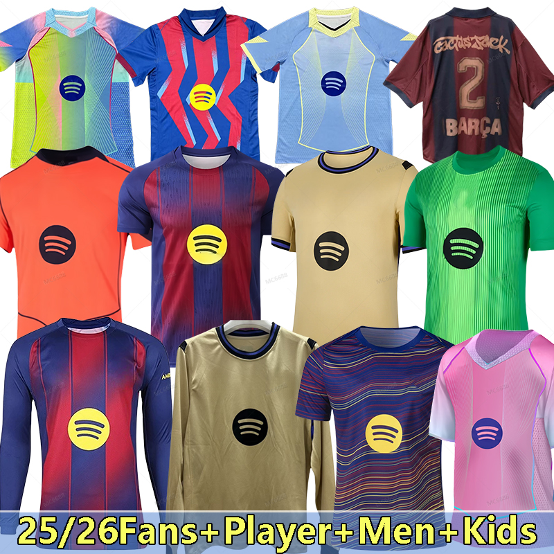 25 26 BarceIoNa LAMINE YAMAL RAPHINHA RASHFORD 14 Home Away Third soccer jersey Special 2025 2026 camiseta de futbol LEWANDOWSKI PEDRI KOUNDE kids kit football shirt