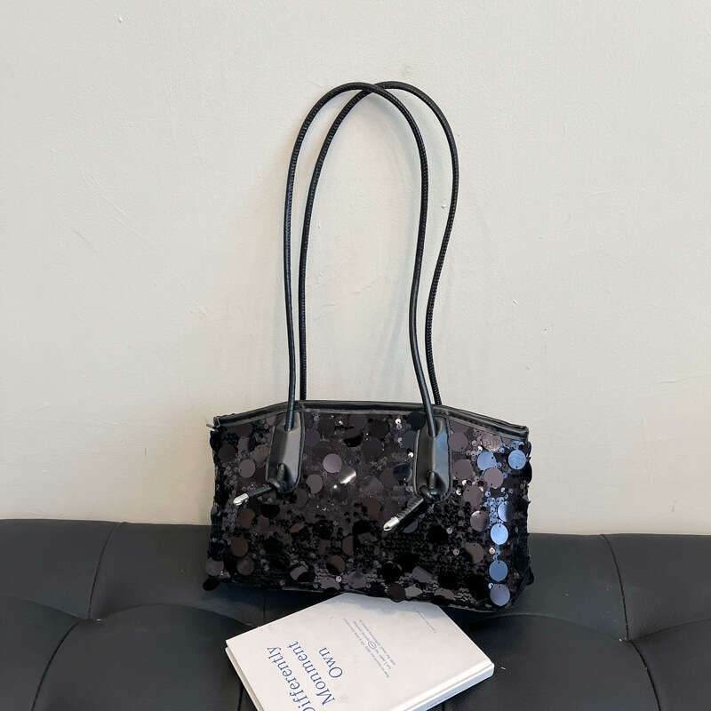 Minority sequin for women 2025 new spring versatile handbag, single shoulder crossbody bag, armpit bag