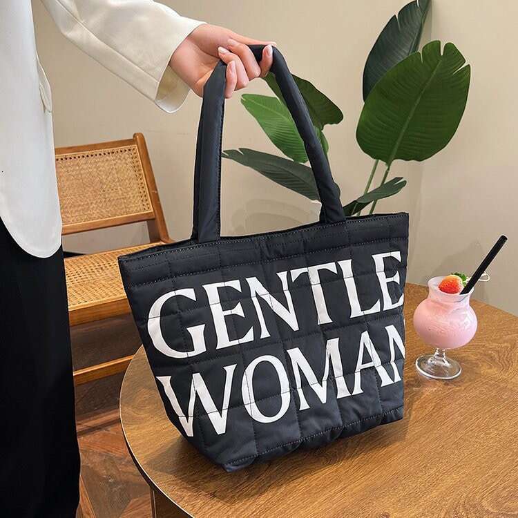 GW new cotton internet celebrity, commuting letter women's student bag, large capacity crossbody tote bag