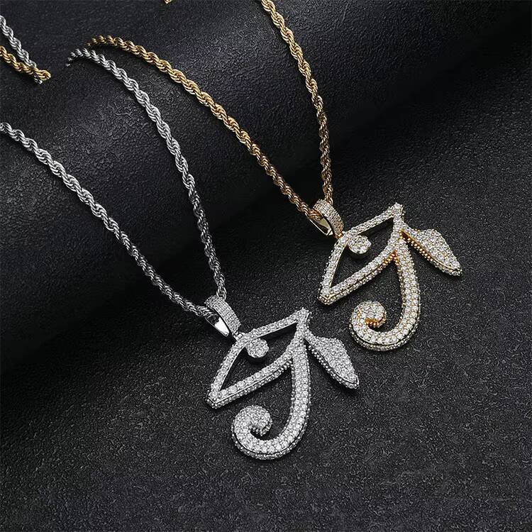 JWY Iced Out Hip Hop Pendant Necklace New Fashion Style with Gold and Silver Plating Fashion Pendants Charms