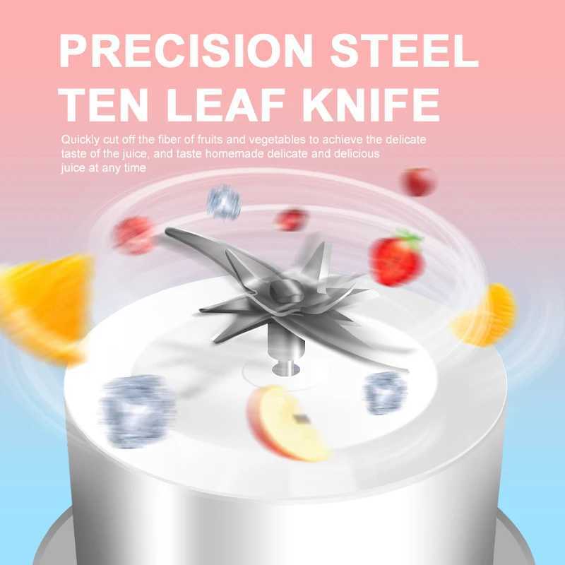 1000 milliliters portable juicer mixer - fruit juicer, USB charging lemon and orange juice juicer cup, mixed juice mixer C251113