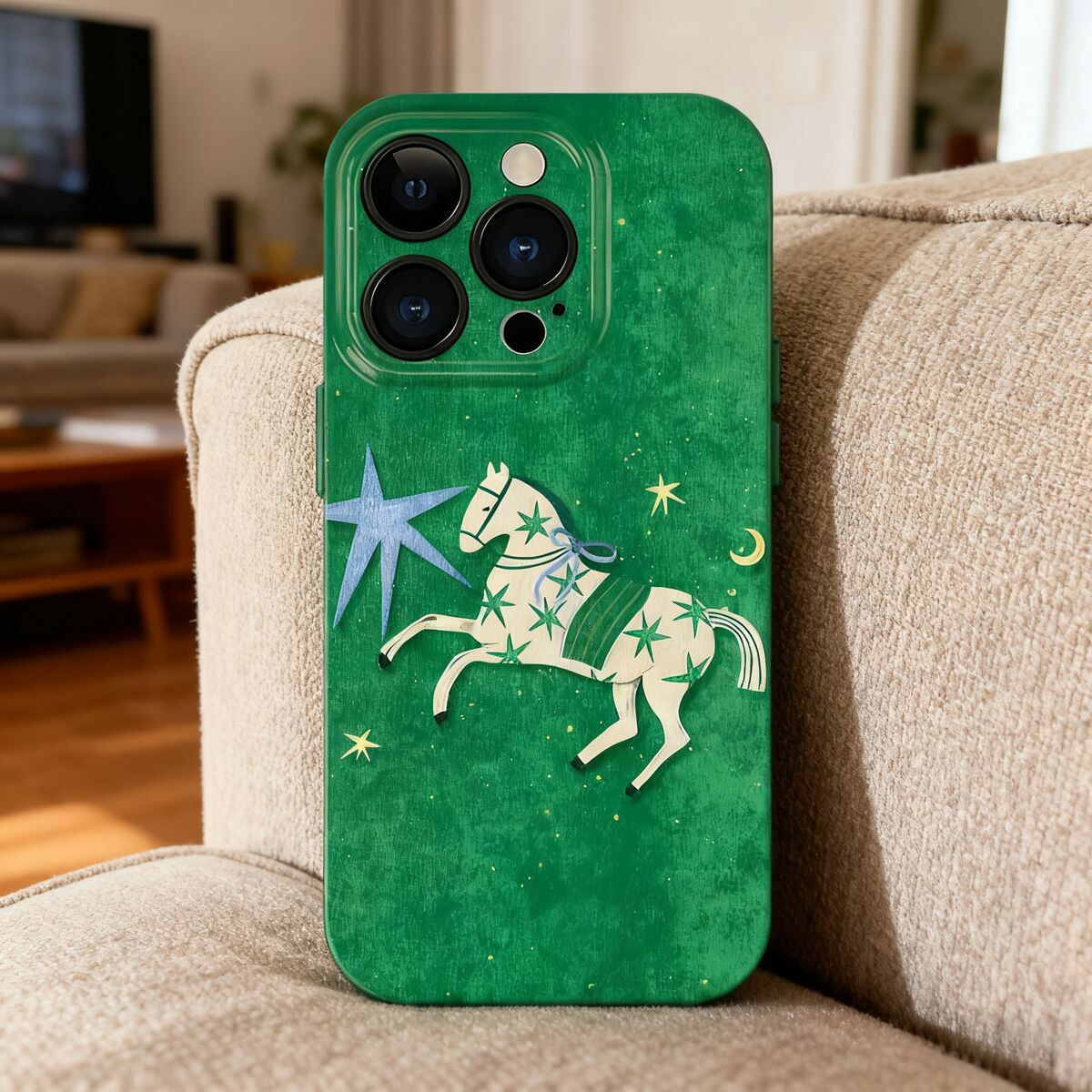 White Horse Galaxy Phone Case Compatible with iPhone 17/16/15 Pro Max Shockproof iPhone 14/13/12 Protective Cover