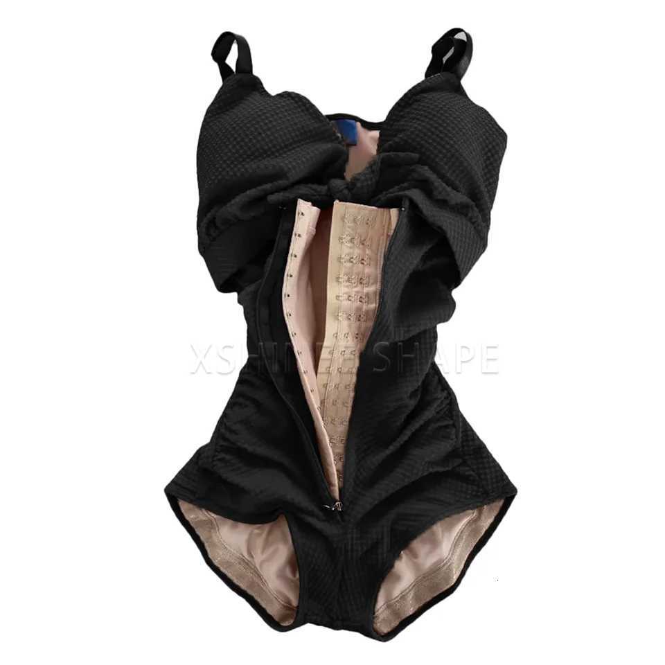 Body Hourglass Shaper Swimsuit Triangle Tummy Control Compression Shapewear Swimwear with Hook-eyes Butt Lifter UnderwearW251113