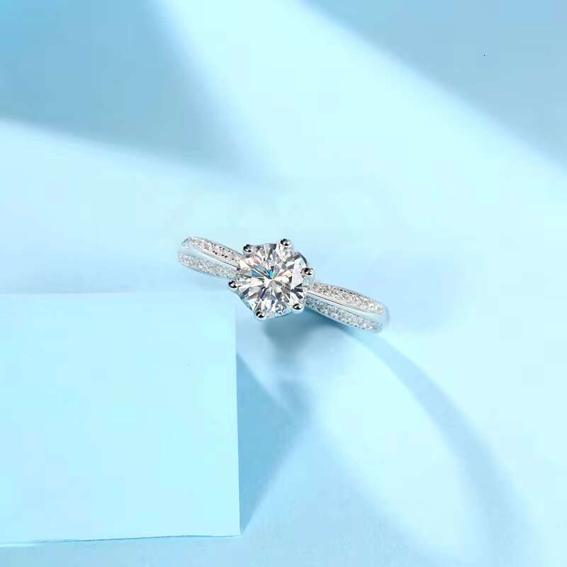 Luxury 925 Silver Moissanite Diamond Wedding Rings Fine Jewelry Moissanite Ring
