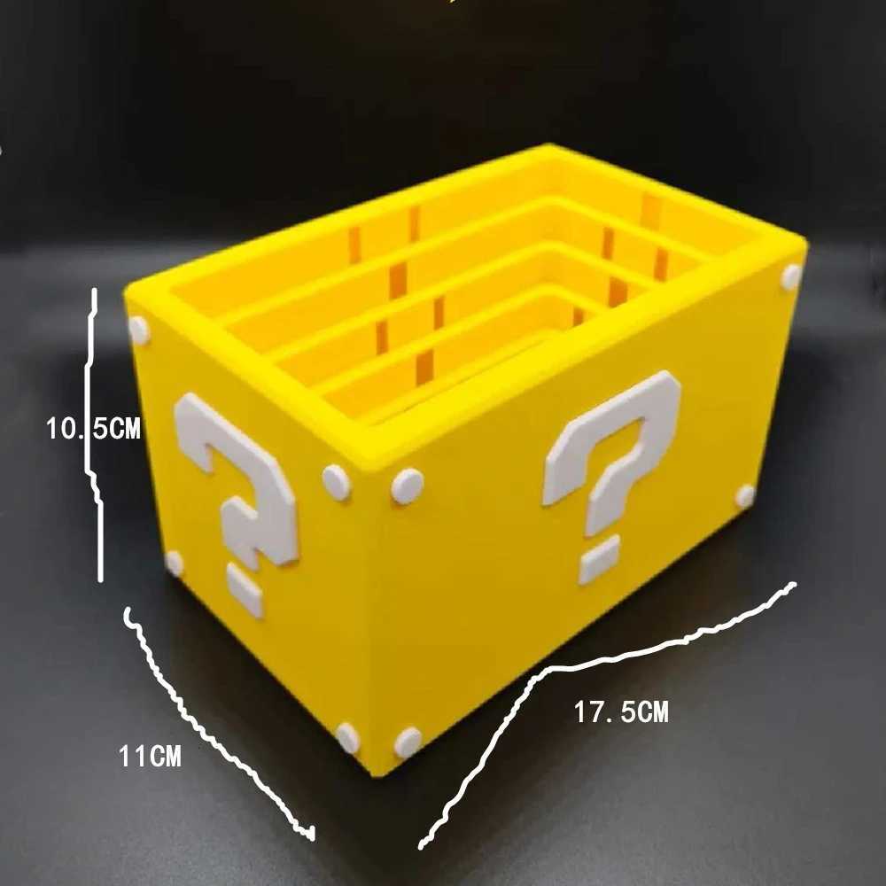 3D Printed Question Block Tissue Box with Auto Lowering Design for Decor Self Lowering Top for Easy Last Tissue Access Y251112