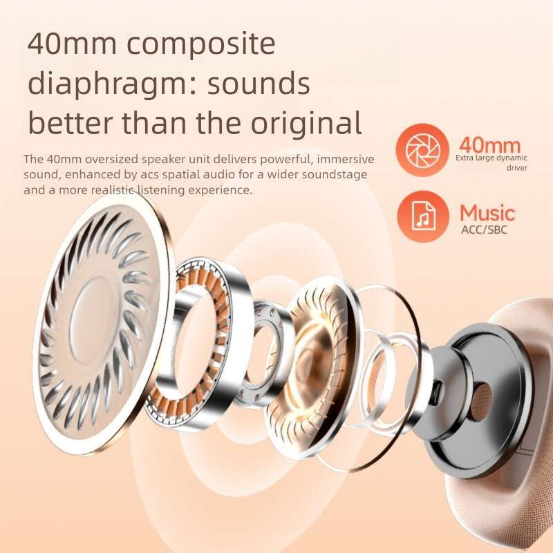 Famous Brand New Headset Ultra Long Battery Life HIFI Sound Quality Digital Knob Wireless Bluetooth Headphones