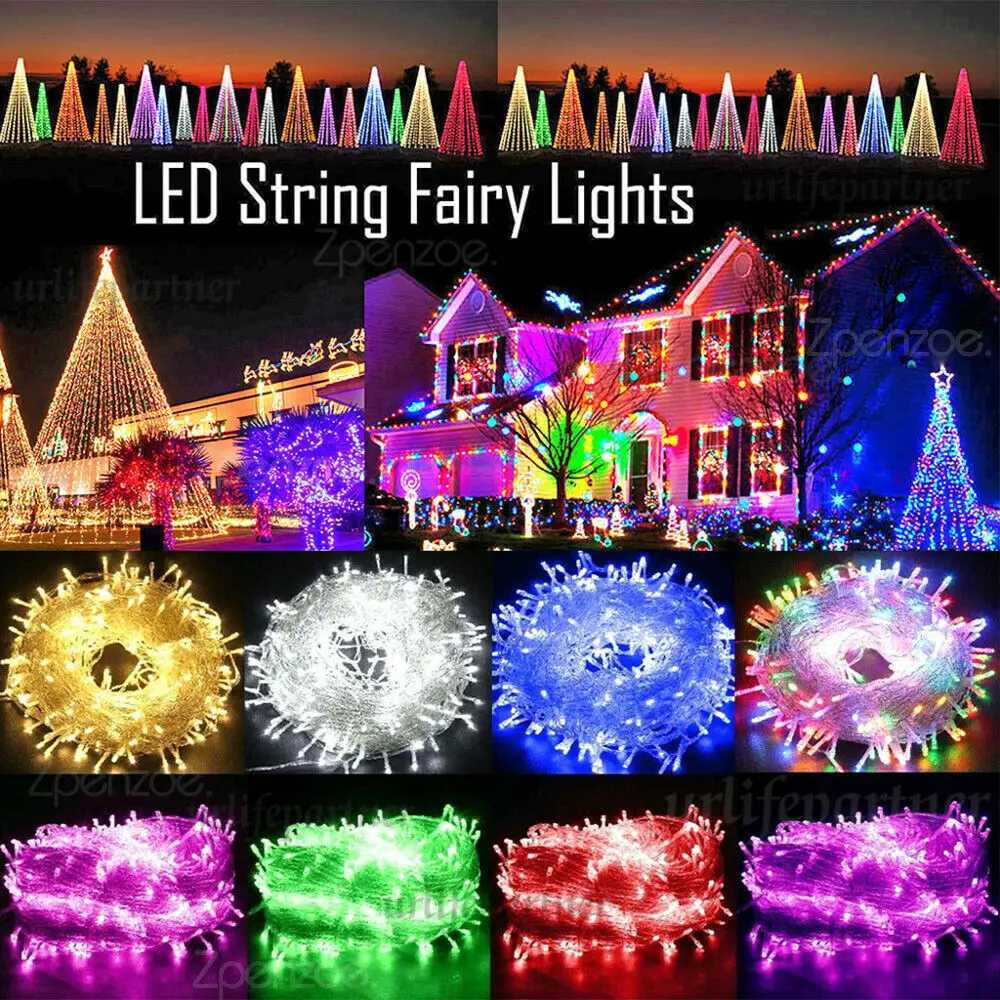 LED Garland String Lights 20m 10m 5m 2m Christmas Tree Wedding Decoration Waterproof Fairy Light Indoor Outdoor Battery Powered M251113