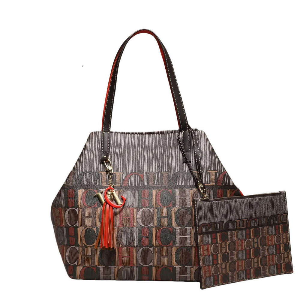 CHHC Fashion Trend Printed Design Tote English Large Capacity Handbag Women's Bag