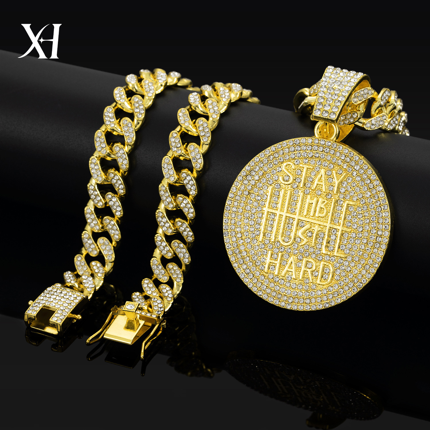 Hip Hop Mossanite Pendant Circular Charm Baguette Allah Fully Iced Out 925 Silver Customized Trend Moissanite Pendant