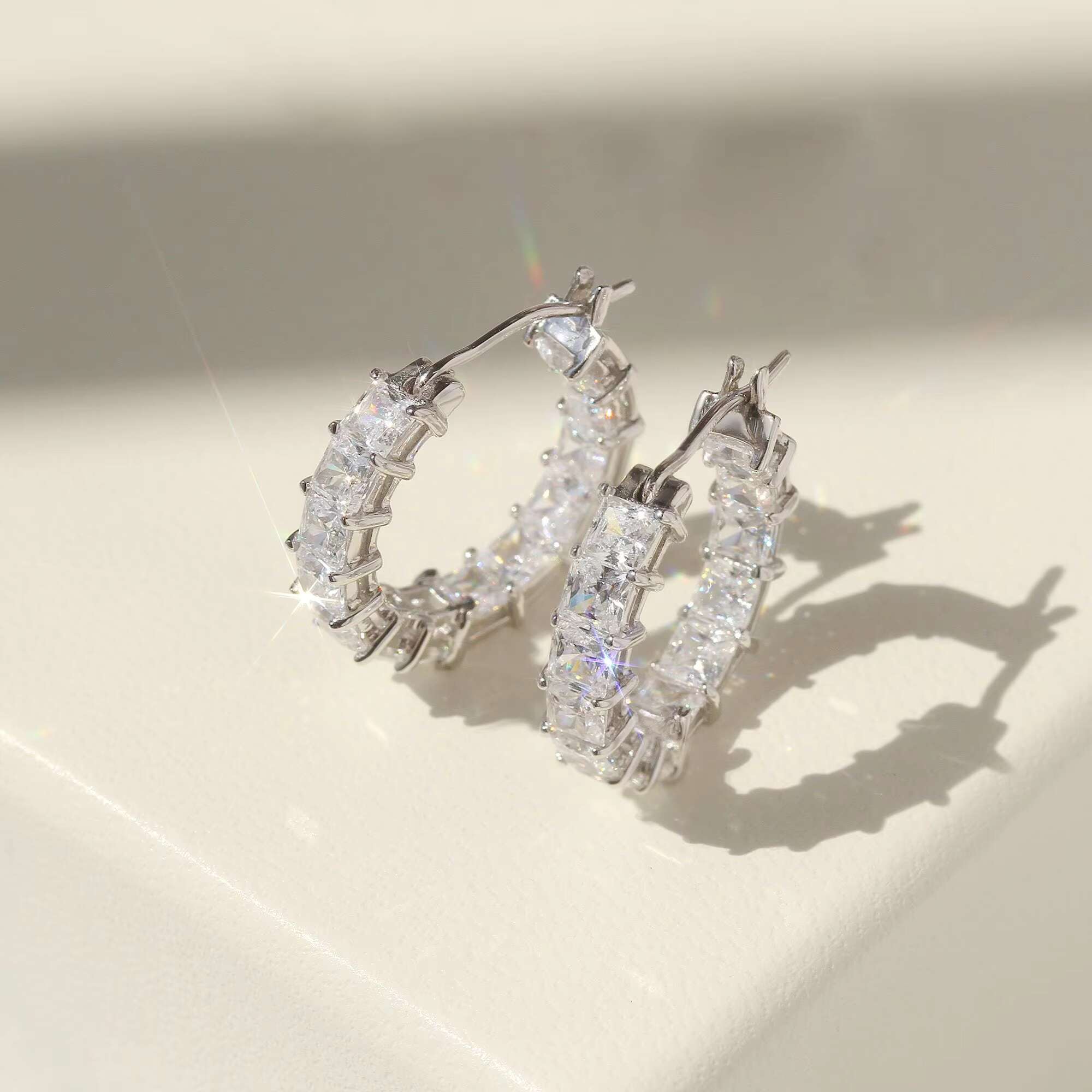 Elisa Luxury 10K 14K 18K Gold Ear Stud GIA IGI Certified Iced Out Lab Grown Diamond Fine Jewelry Earring Hoop for Men Women