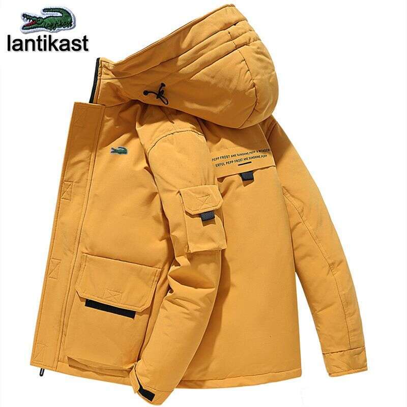 Noble Crocodile White Duck Hooded Thickened Warm Cotton Coat 2022 designer handbag New Winter Short Down Jacket for Men