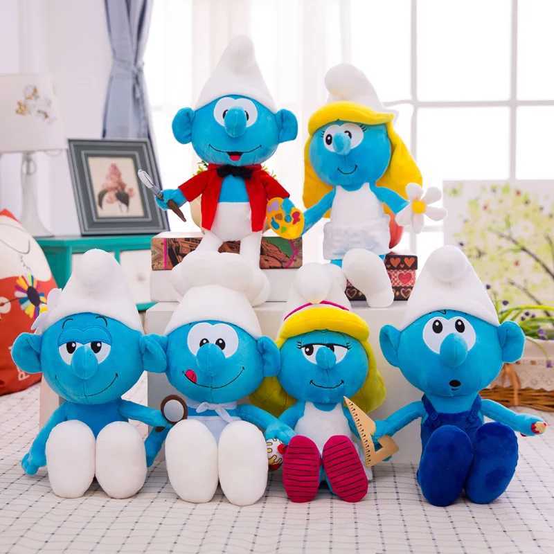 2023 New 40cm Cartoon Character Creative Smurf Cute Plush Toy Kawaii Doll Childrens Soothing Toy Birthday Gift Christmas Gift W251113