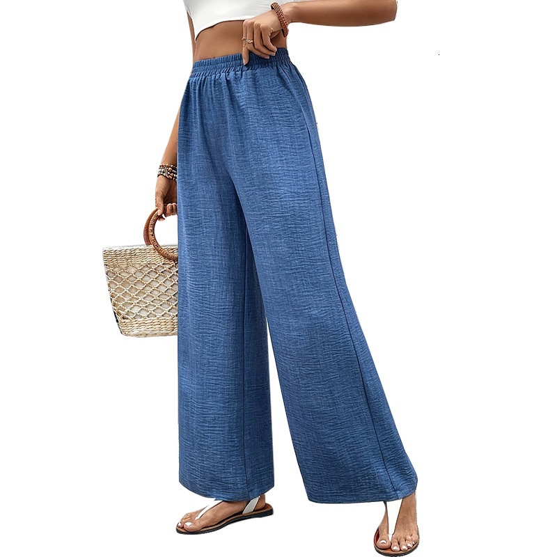 Womens clothing 2025 new style temperament versatile casual pants wide leg straight leg pants thin version
