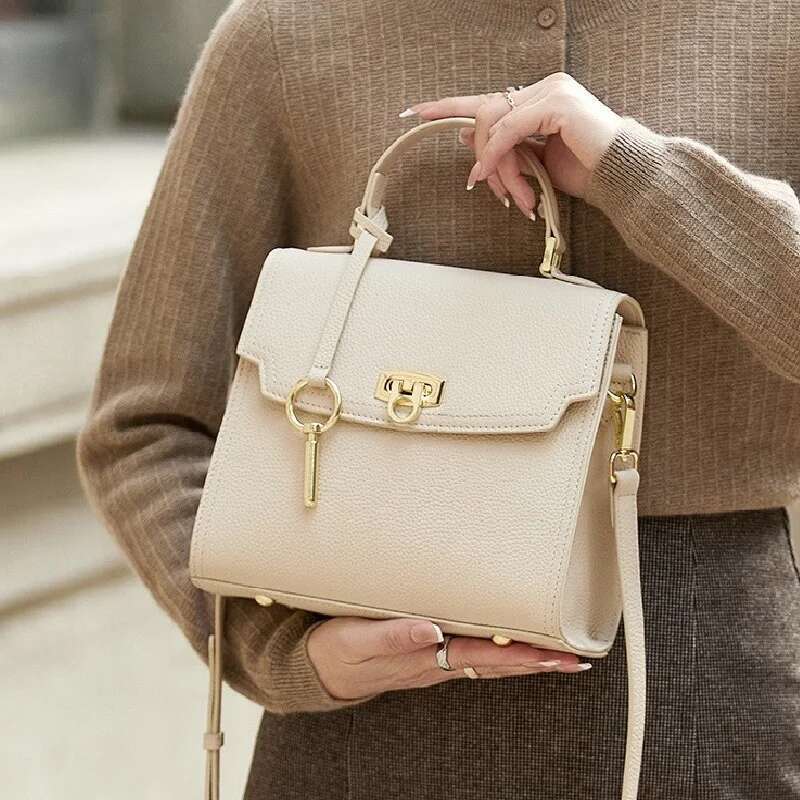 ZOOLER Genuine Leather Female Bags Single Shoulder Handbags For Women Trend 2025 Brand Bag Designer Purses Rice #Sc1513
