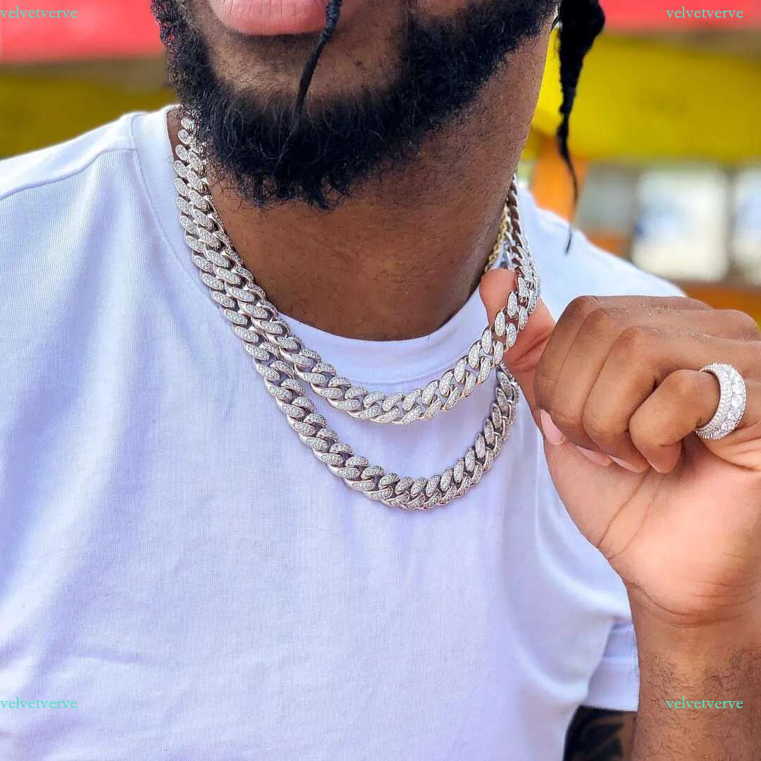 hot selg mens hip hop choker necklace tennis Miami micro pave cz cuban k chain layer cool iced out chains