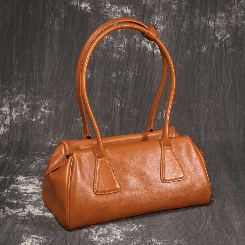 LUOKIR Genuine Leather Retro Women's Shoulder Fashion Trend New Baguette Daily Commuting Bowg Underarm Bag