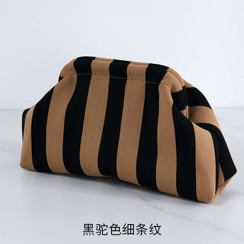 Women's beach girl's versatile commuting striped cloud bag, flying woven handbag