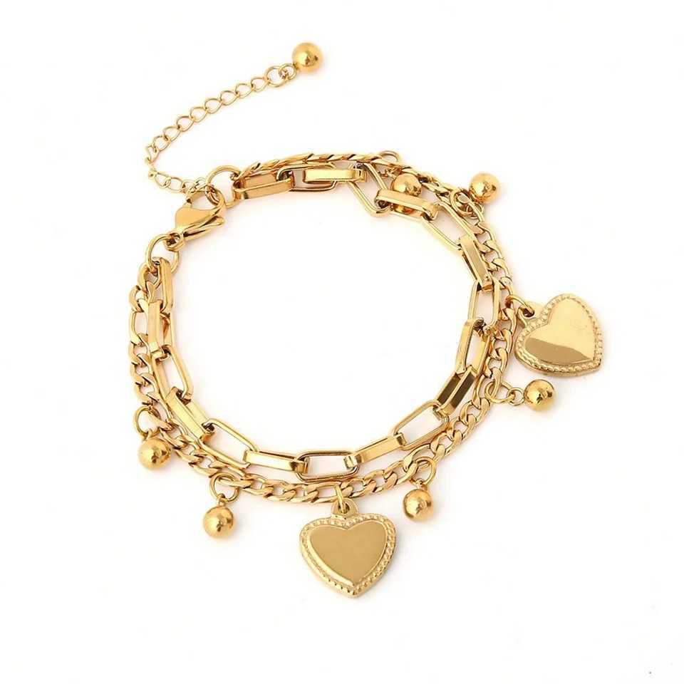 1PC Womens Fashion Trend Multi layered Steel Ball Bean Love Bracelet Travel Date Banquet Party Festival Dressing Gifts-2061C250411