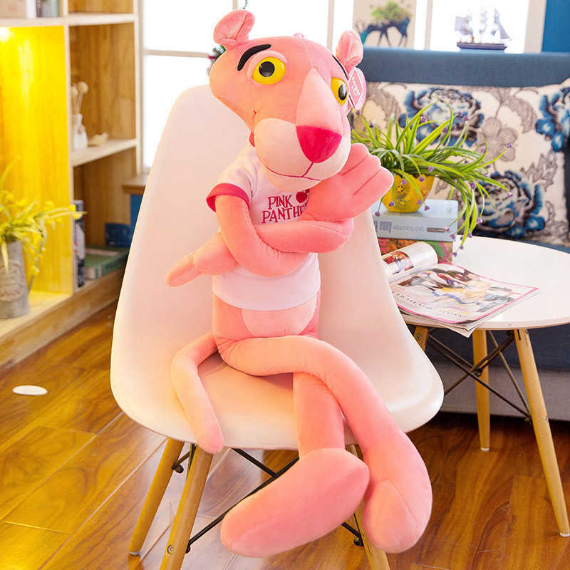 Pink Panther Doll Plush Toy Pink Naughty Panther Pillow Sleeping Gift for Girls Y2504120Q15