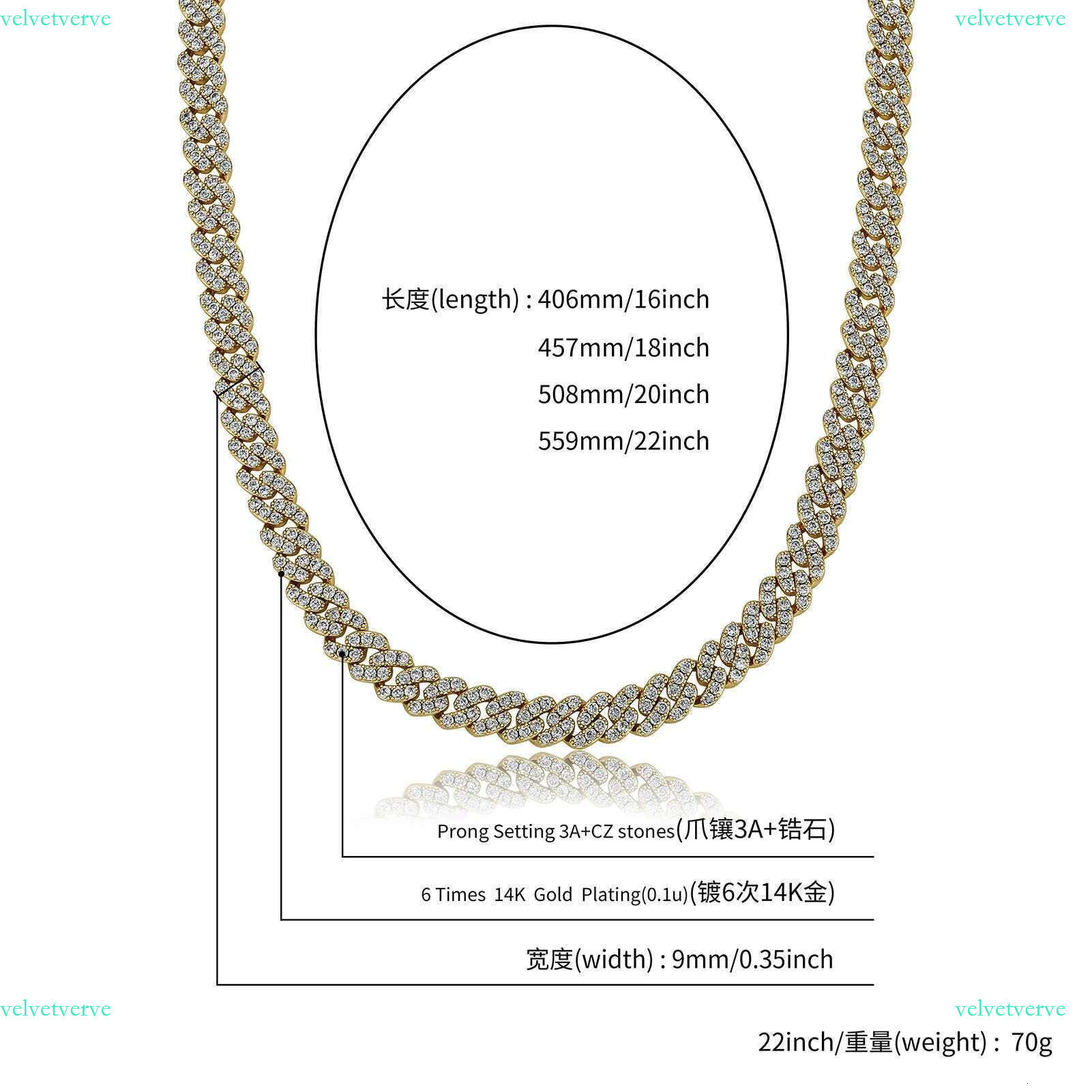 Korean 9mm Micro Inlaid Zircon Cuban Chain Necklace Hip Hop Trend Unisex Collar Curb k Chains Accessories Night Club Iced Out Jewelry Gifts for Men an