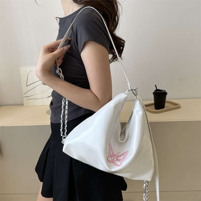 Soft faced fashionable and simple temperament single 2023 internet celebrity double shoulder armpit for women stylish tote bag trend