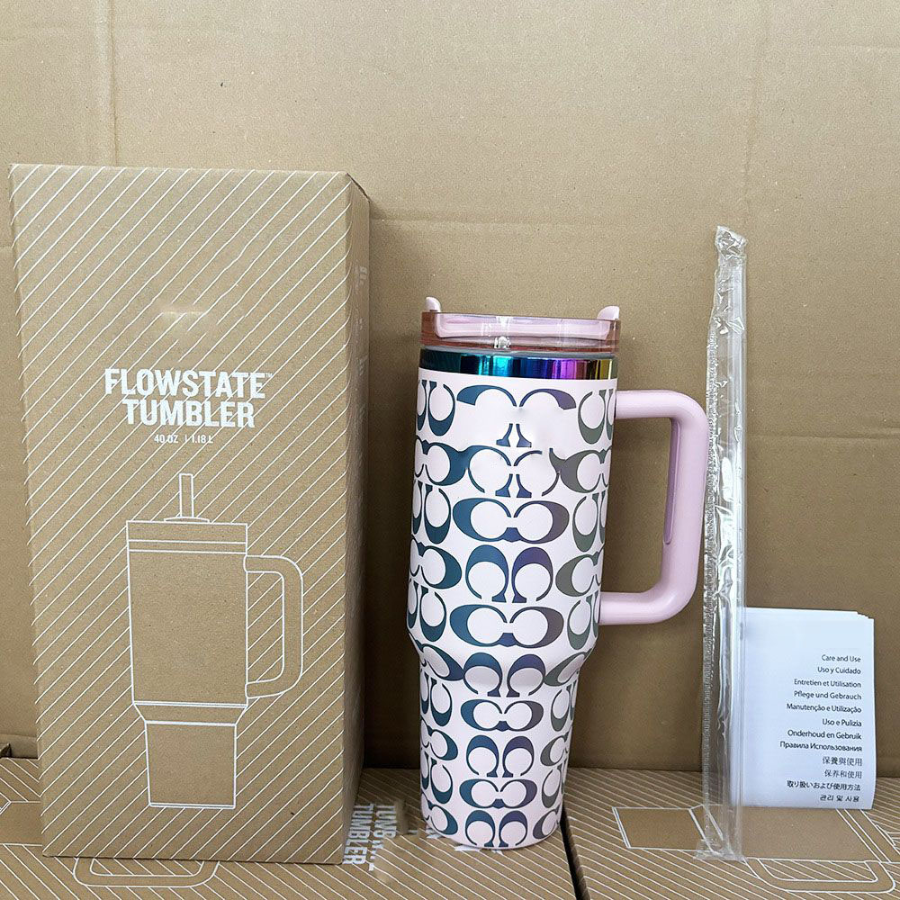 40oz Large Capacity Stainless Steel Water Bottle Travel Mug with Handle u0026 Straw Lid Office u0026 Travel Essential Leakproof Insulated Car cup L251