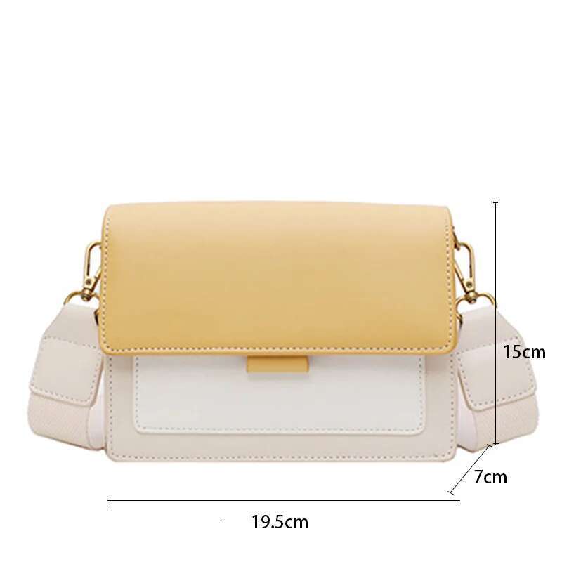 Trendy Contrast Color ,Leather Shoulder For Women, Designer Leather Crossbody Bag ,Fashion Flap Messenger Handbag