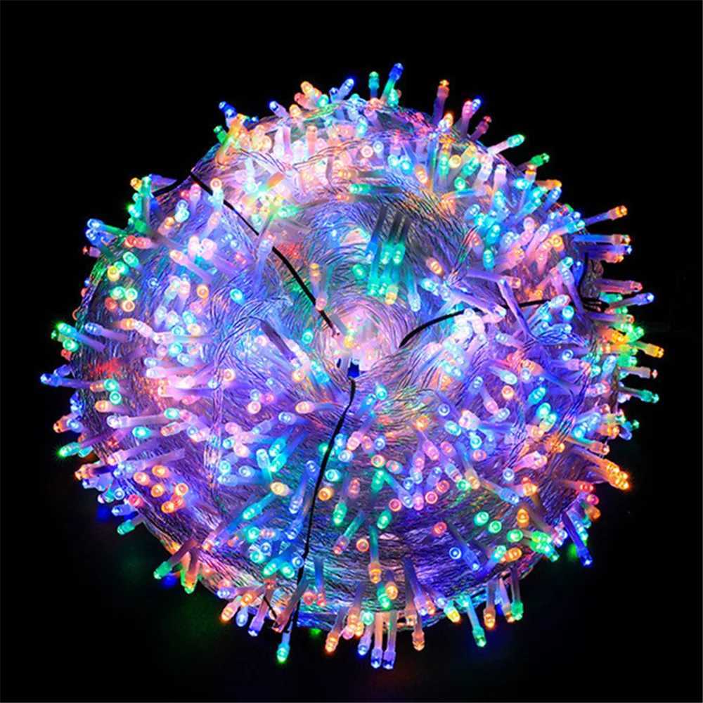 220V EU Plug 10M 20M Outdoor Christmas LED String Light Garlands Decoraction Fairy Lamp For Home Wedding Party Holiday Lights W251112