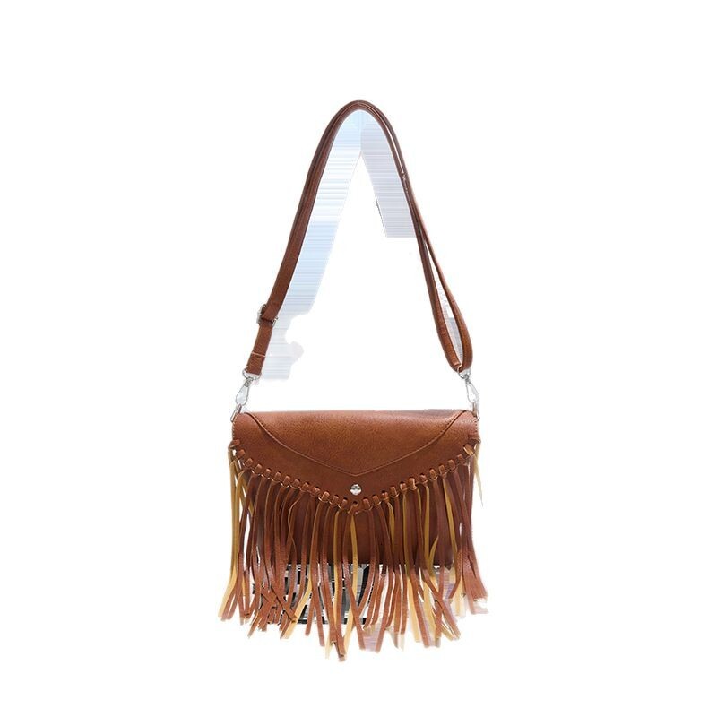 2025S Designer Women S Bag Small Niche Design For Women New Fashionable Tassel Mailman Summer Versatile Wax Leather Crossbody Women S Bag