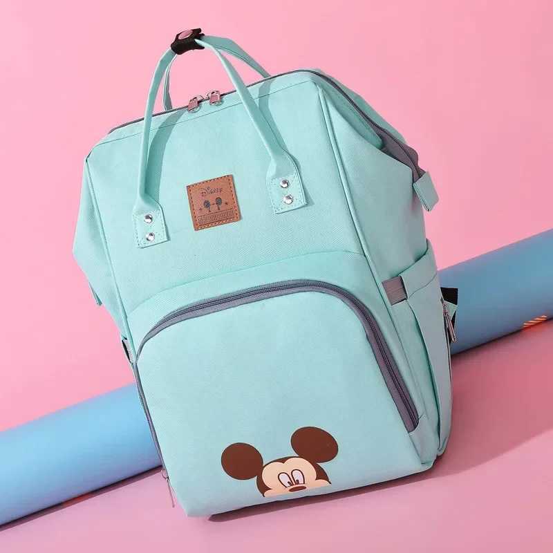Disney Mickey Mouse New Cartoon Dial Bag Backpack Shoulder Bag Minnie Multi functional Large Capacity Handbag School BackpackXJ250412