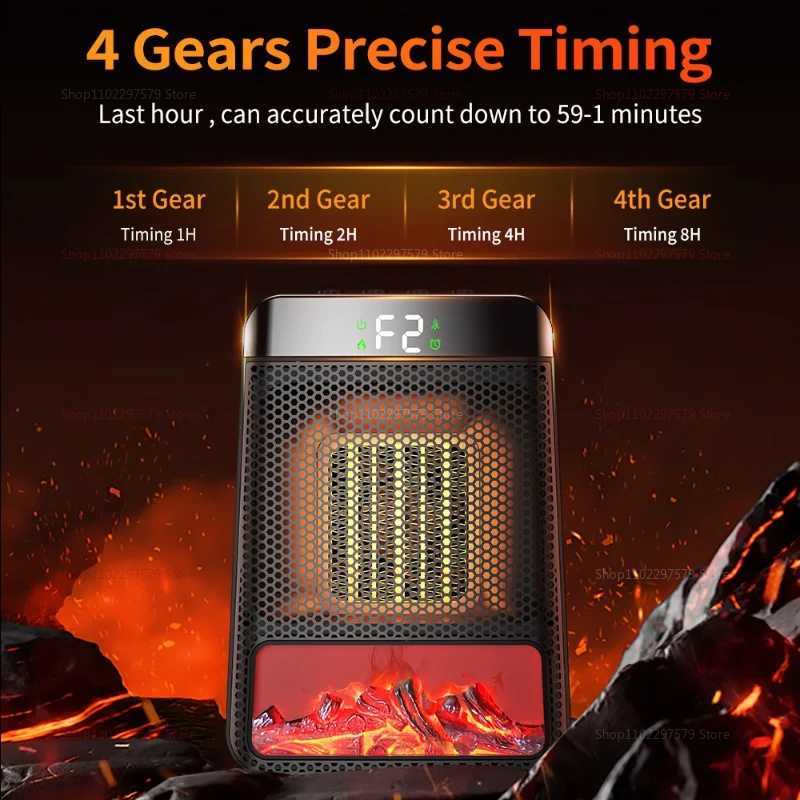 Portable Fireplace Heater for Home Silent Energy Saving PTC Fast Hand Warmer Low Power Desk Hot Air Fan Warm Air Heat Source Y251113