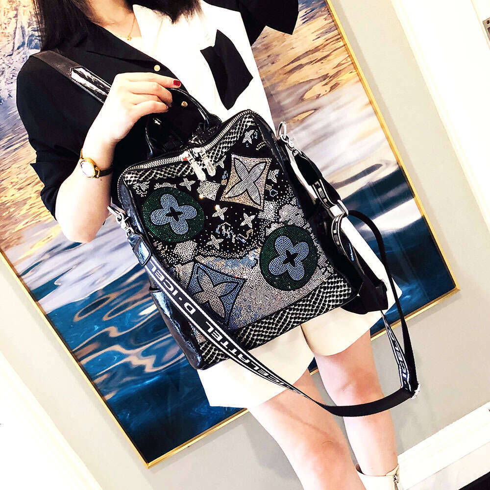 Backpack Premium Flower Inlaid Diamond for Women New Fashionable Versatile Women's Backpack Shoulder Bag
