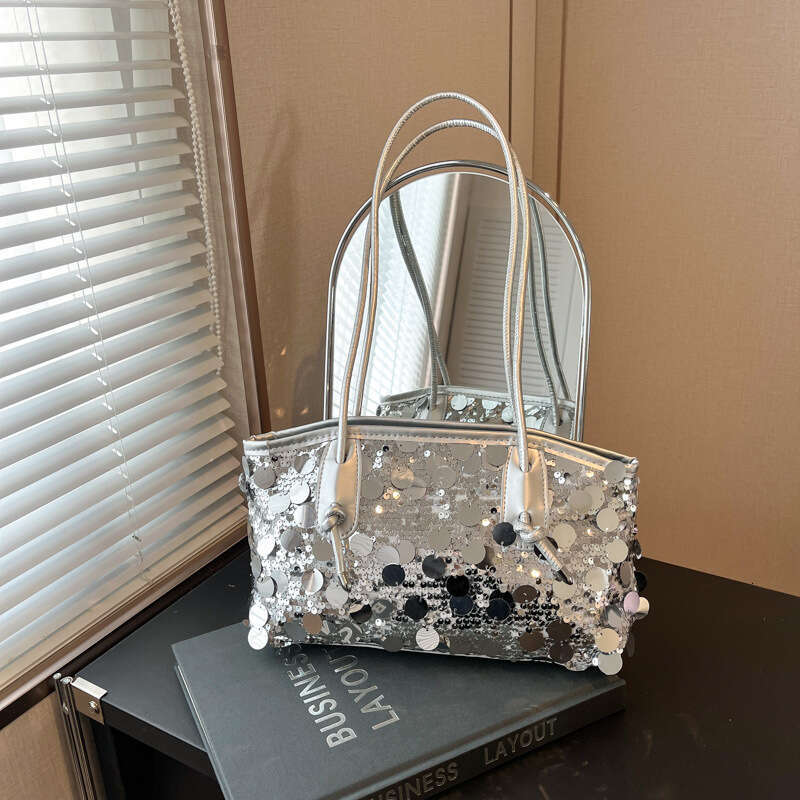 Minority sequin for women 2025 new spring versatile handbag, single shoulder crossbody bag, armpit bag
