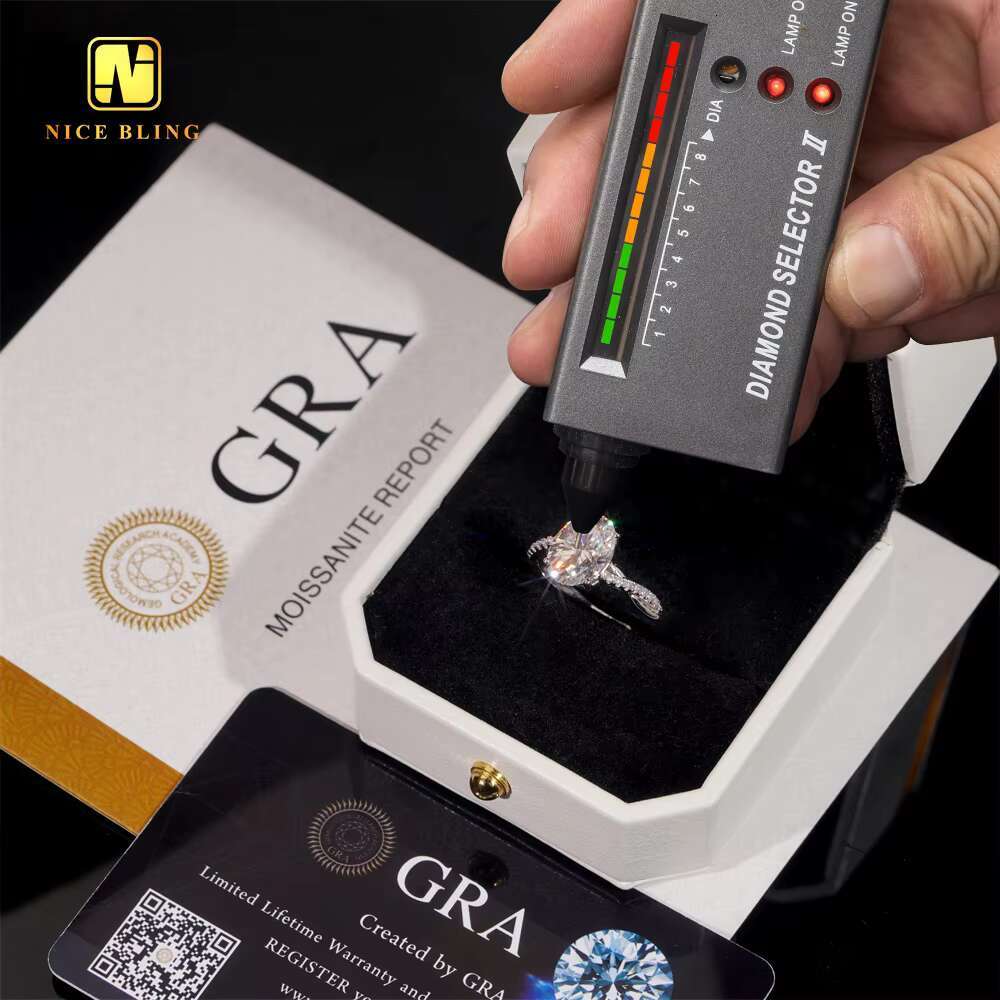 Factory Price Wedding Ring VVS Moissanite Diamond Fine Jewelry Oval Cut 925 Sterling Silver Rings Engagement Ring for Women