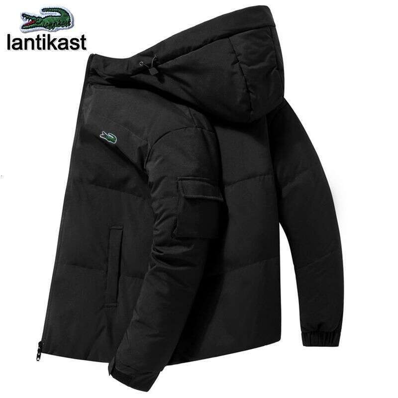 Noble Crocodile Down Jacket for Men LANTI KAST Winter 2025 New Trendy Brand Ins Thickened Cotton designer hoodie Coat with Hood Hong Kong Style Outerw