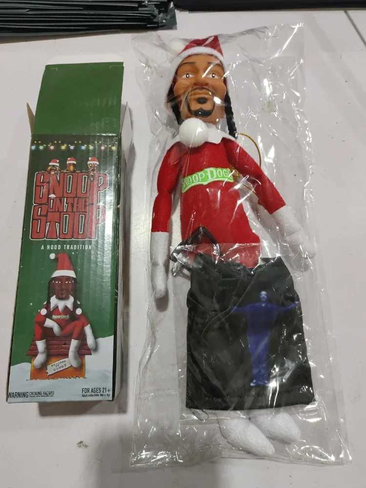 New Snoop Dogg Snoop on a Stoop Christmas Elf Doll 12 Plush Toys Shelf Decor Includes Elf Toy Tshirt Sunglasses and Necklace W251113